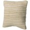 16" Handwoven Wool & Cotton Throw Pillow Cover with Woven Knit Texture
